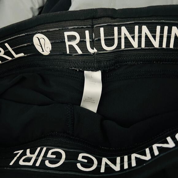 Running Girl Leggings Athletic Pant Casual Ankle Crop Black - L - Picture 4 of 4